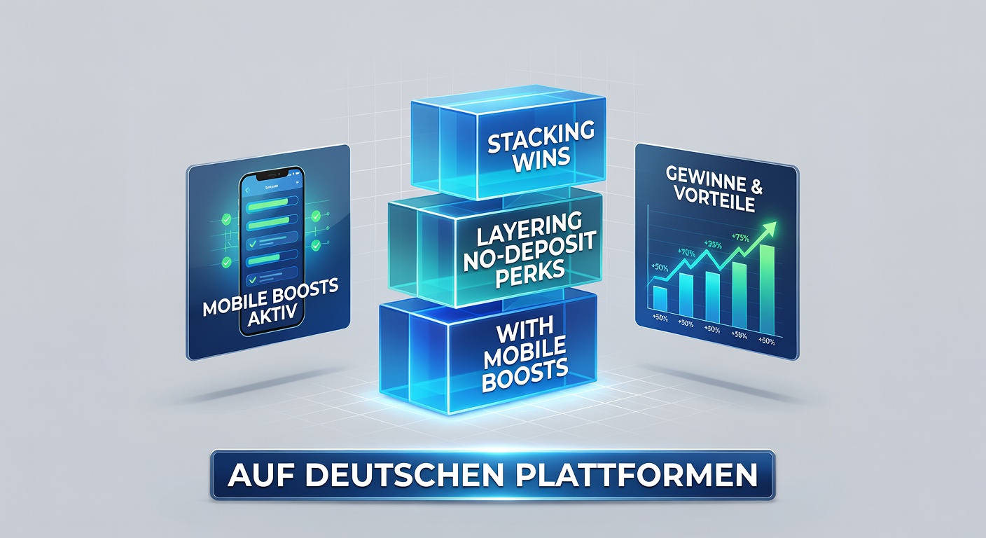 Überlagerte Icons von No-Deposit-Freiwetten und Mobile-Boost-Symbolen auf einer Wett-App-Oberfläche mit deutschen Flaggen-Elementen