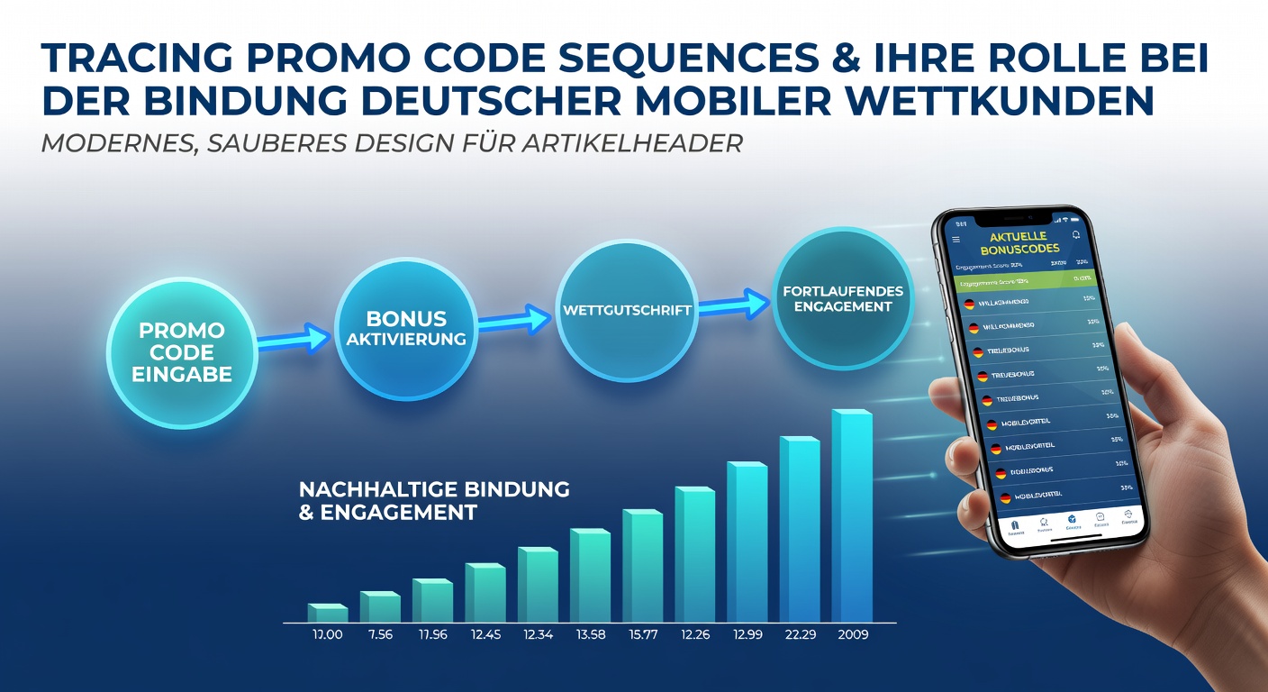 Illustration von Promo-Code-Sequenzen und deren Tracking in mobilen Wett-Apps