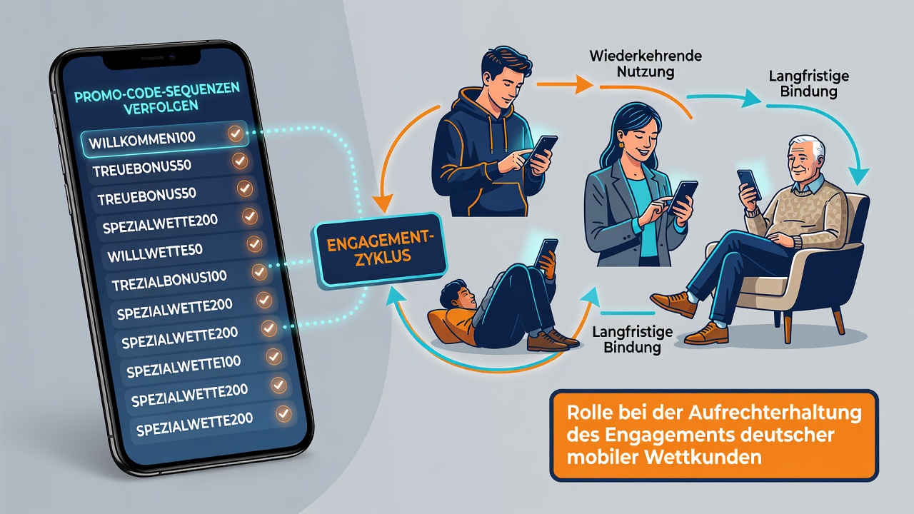 Datenvisualisierung von Promo-Code-Einlösungen und Nutzerbindung in der mobilen Wettbranche